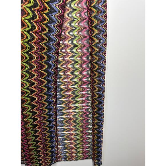 Becca Carnavale Swim Cover-Up Pants Side Slit Crochet Sheer Rainbow Size S ** - Picture 6 of 12